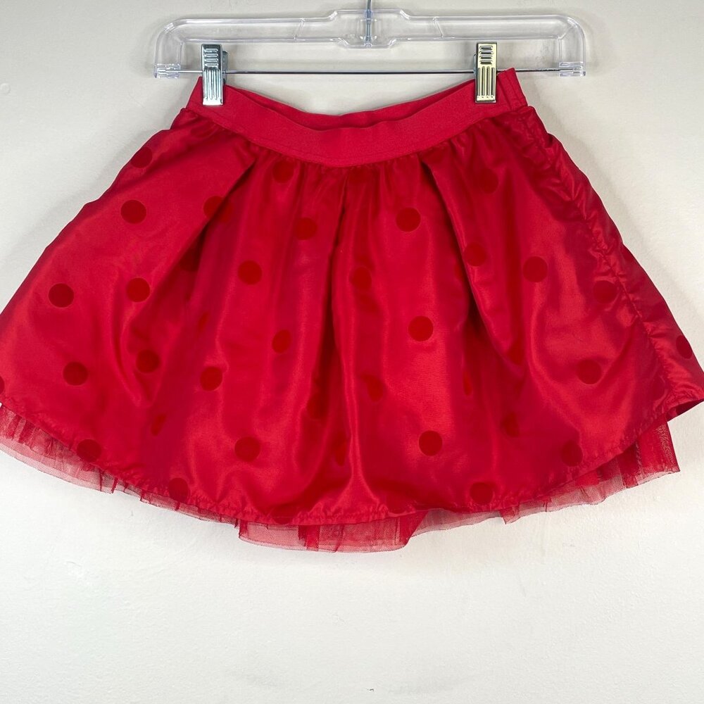 Vintage Polka Dot Micro Mini Skirt Junior 7 8 Silky Satin Tulle Indie Rave Party